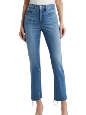 Good American Good Legs Straight Jeans 12 / 31 Organic Cotton Stretch Blue
FF
